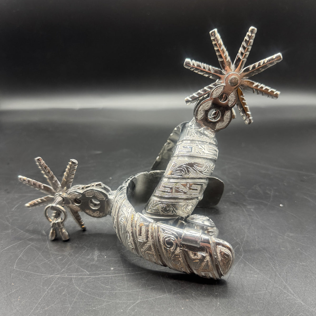 Handcrafted Mexican Charro Spurs - Stainless Steel | Cascabel