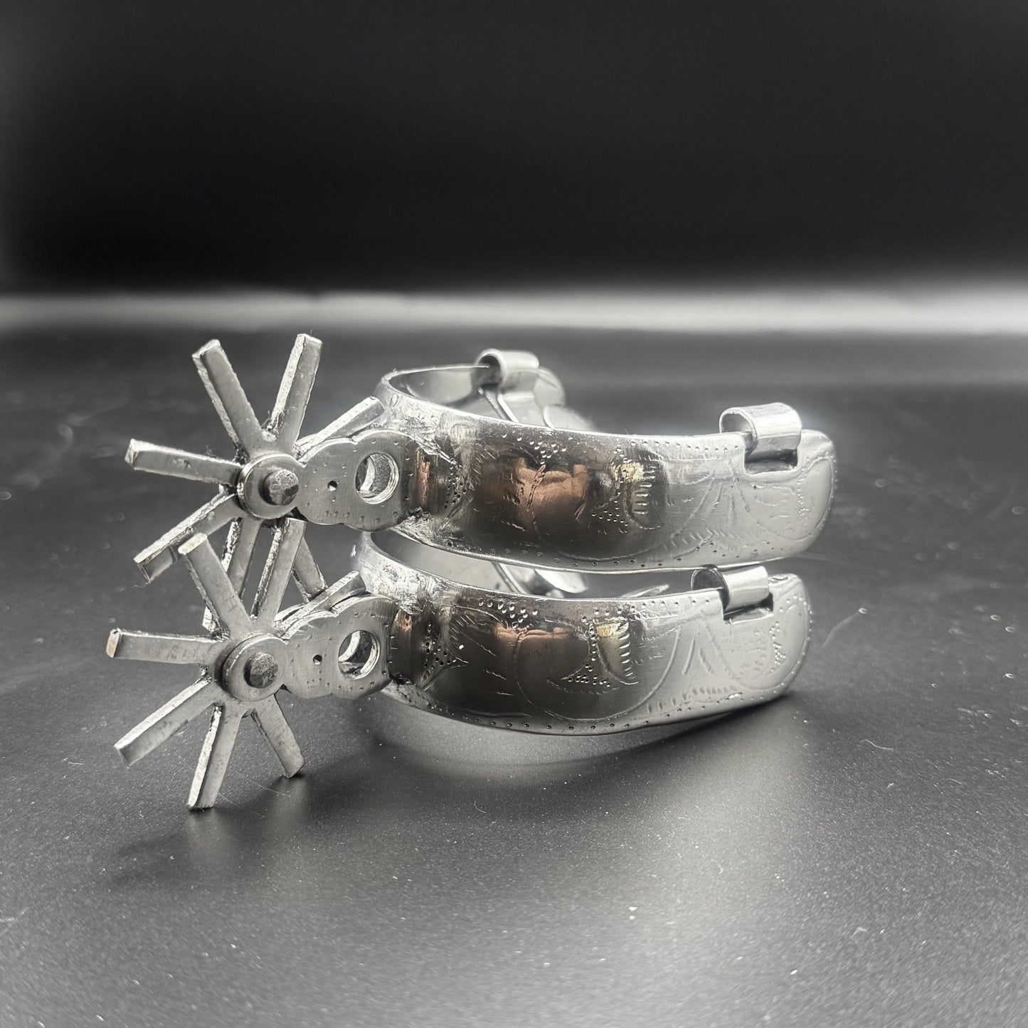 Handcrafted Mexican Charro Spurs - Stainless Steel | Espolón II