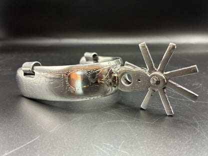 Handcrafted Mexican Charro Spurs - Stainless Steel | Espolón II