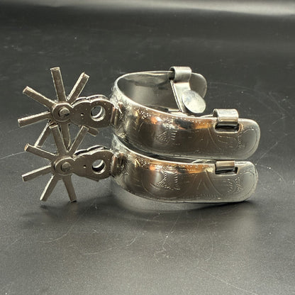 Handcrafted Mexican Charro Spurs - Stainless Steel | Espolón II