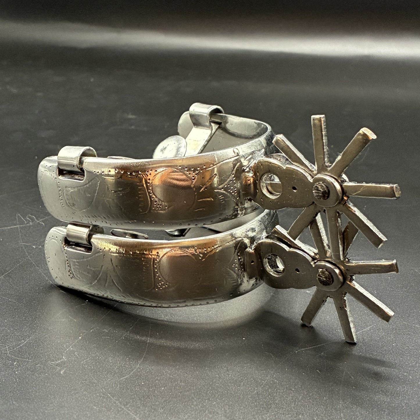 Handcrafted Mexican Charro Spurs - Stainless Steel | Espolón II
