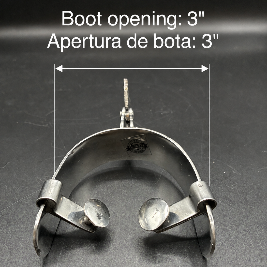 Handcrafted Mexican Charro Spurs - Stainless Steel | Espolón II