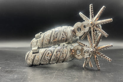 Handcrafted Mexican Charro Spurs - Stainless Steel | Cascabel
