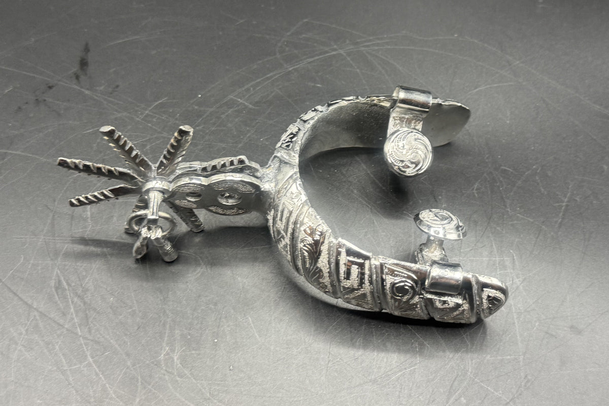 Handcrafted Mexican Charro Spurs - Stainless Steel | Cascabel