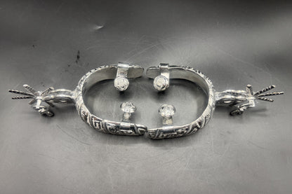 Handcrafted Mexican Charro Spurs - Stainless Steel | Cascabel