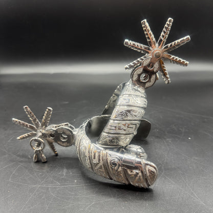 Handcrafted Mexican Charro Spurs - Stainless Steel | Cascabel