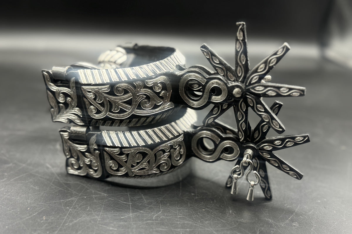Handcrafted Mexican Charro Spurs - Stainless Steel | Eclipse