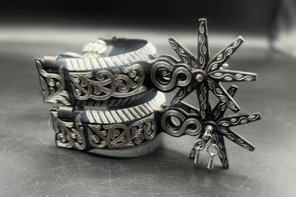 Handcrafted Mexican Charro Spurs - Stainless Steel | Eclipse