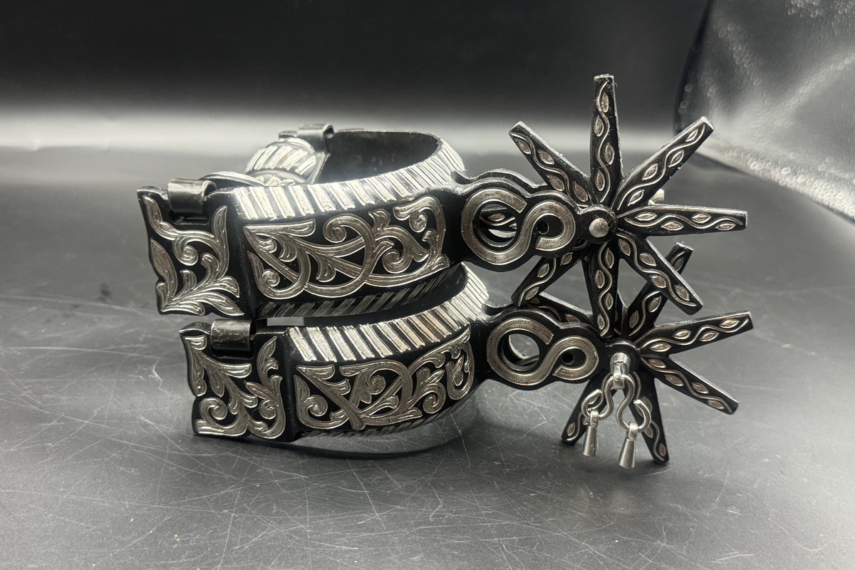 Handcrafted Mexican Charro Spurs - Stainless Steel | Eclipse
