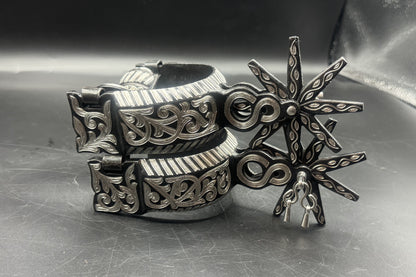 Handcrafted Mexican Charro Spurs - Stainless Steel | Eclipse