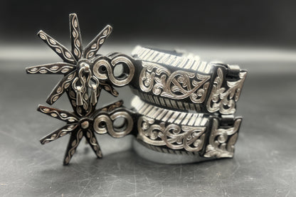 Handcrafted Mexican Charro Spurs - Stainless Steel | Eclipse