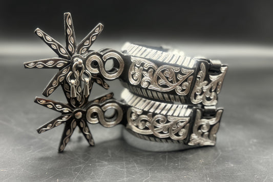 Handcrafted Mexican Charro Spurs - Stainless Steel | Eclipse