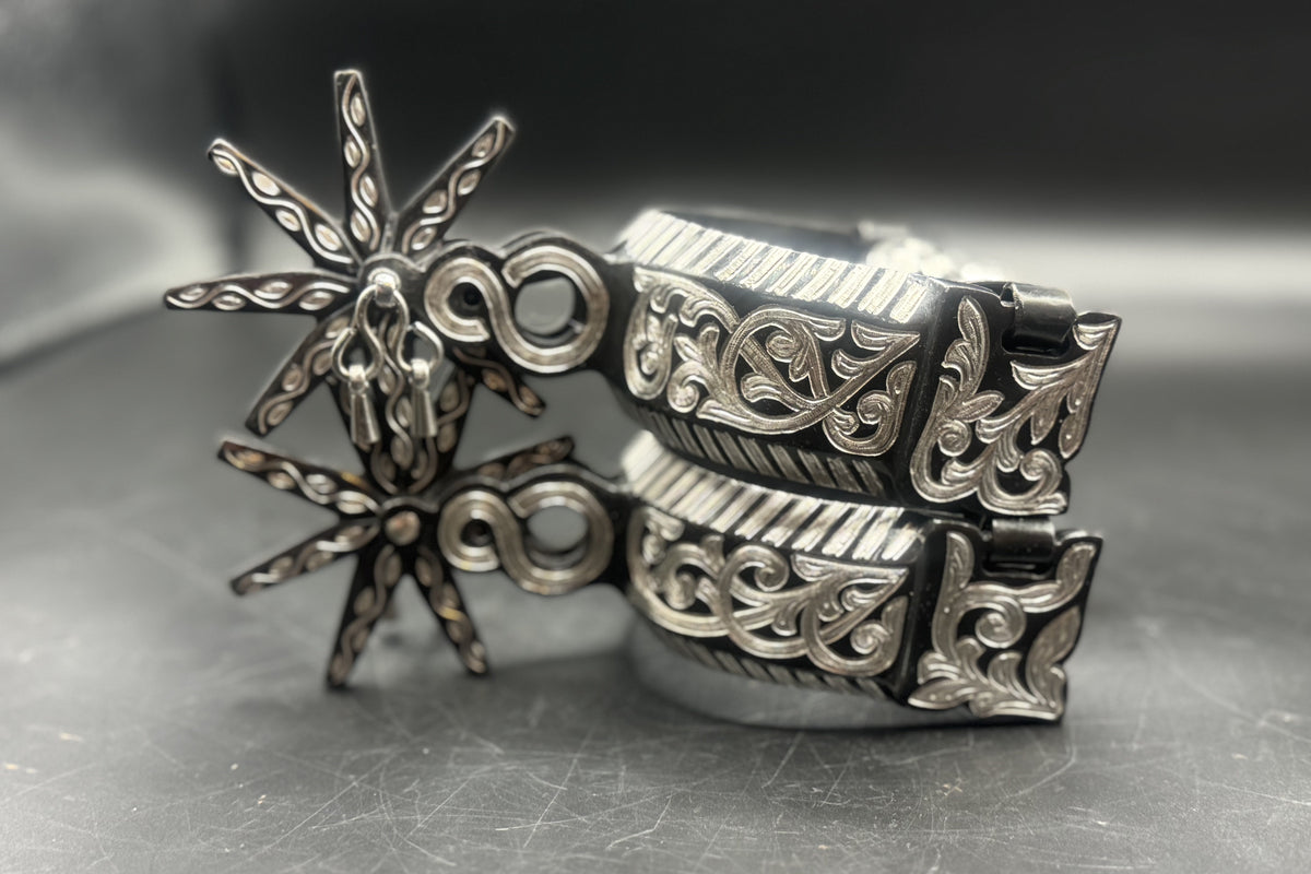 Handcrafted Mexican Charro Spurs - Stainless Steel | Eclipse