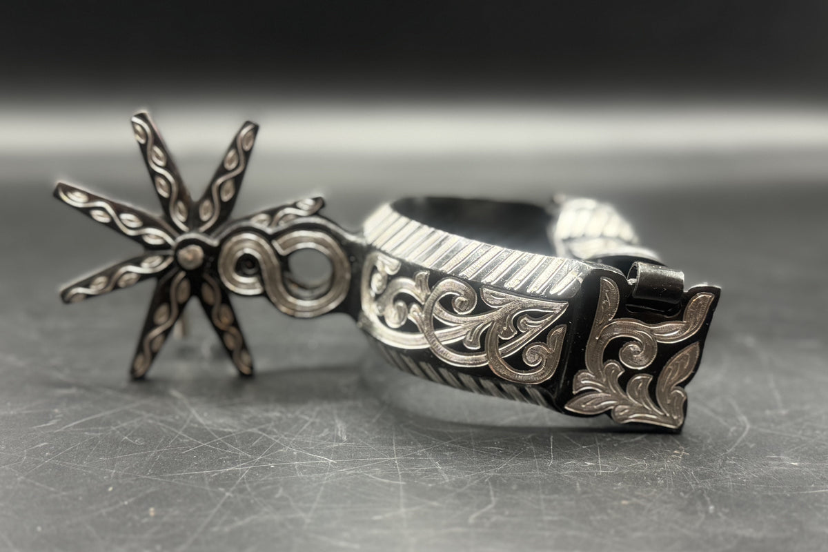 Handcrafted Mexican Charro Spurs - Stainless Steel | Eclipse