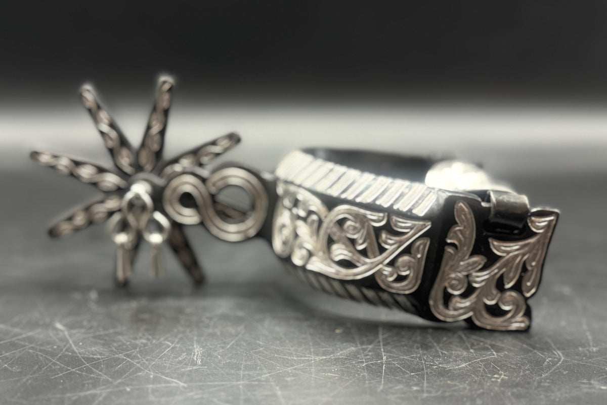Handcrafted Mexican Charro Spurs - Stainless Steel | Eclipse