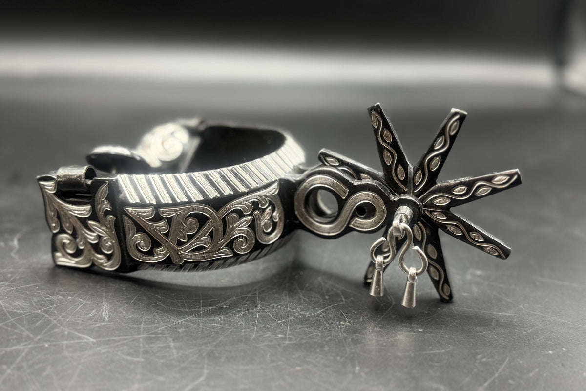 Handcrafted Mexican Charro Spurs - Stainless Steel | Eclipse