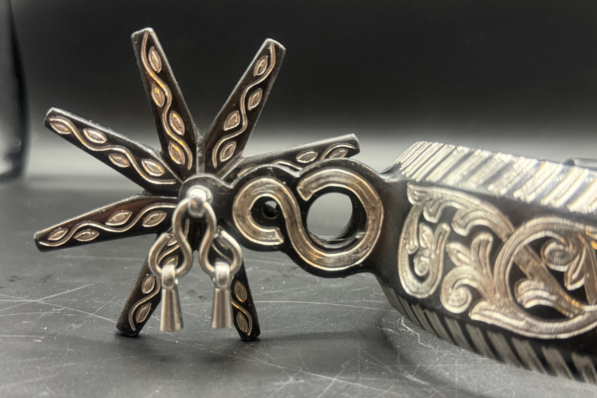 Handcrafted Mexican Charro Spurs - Stainless Steel | Eclipse
