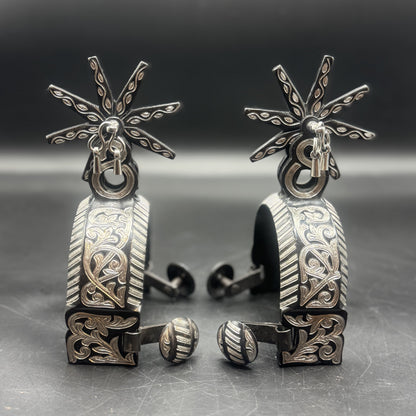 Handcrafted Mexican Charro Spurs - Stainless Steel | Eclipse