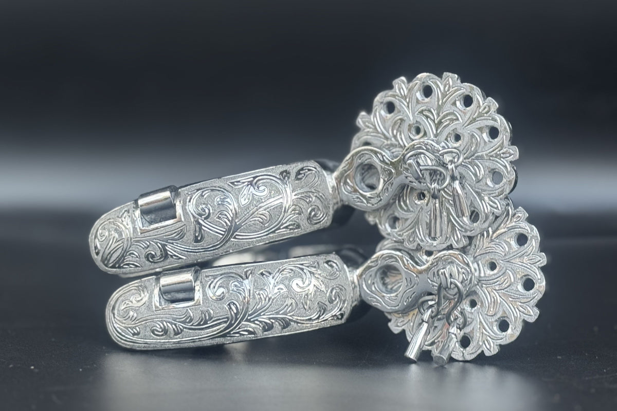 Handcrafted Mexican Charro Spurs - Stainless Steel | Espolón Real