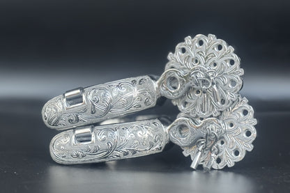 Handcrafted Mexican Charro Spurs - Stainless Steel | Espolón Real