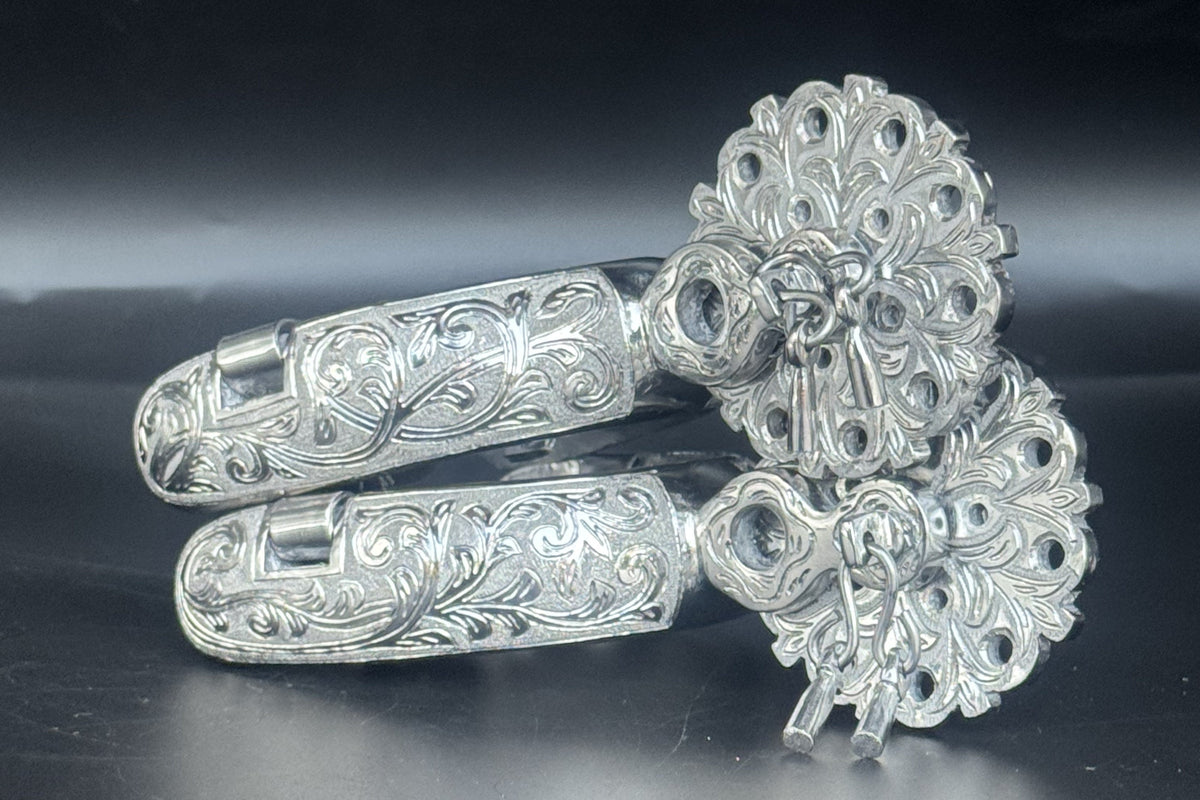 Handcrafted Mexican Charro Spurs - Stainless Steel | Espolón Real