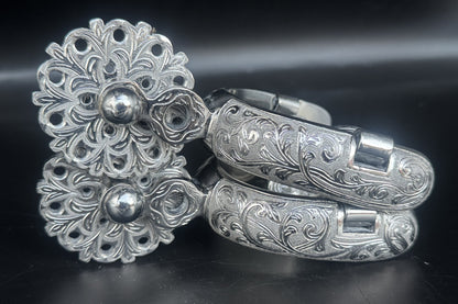 Handcrafted Mexican Charro Spurs - Stainless Steel | Espolón Real