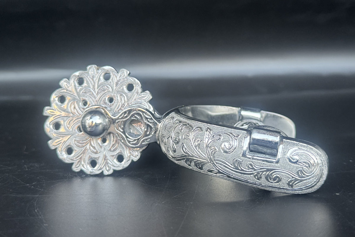 Handcrafted Mexican Charro Spurs - Stainless Steel | Espolón Real