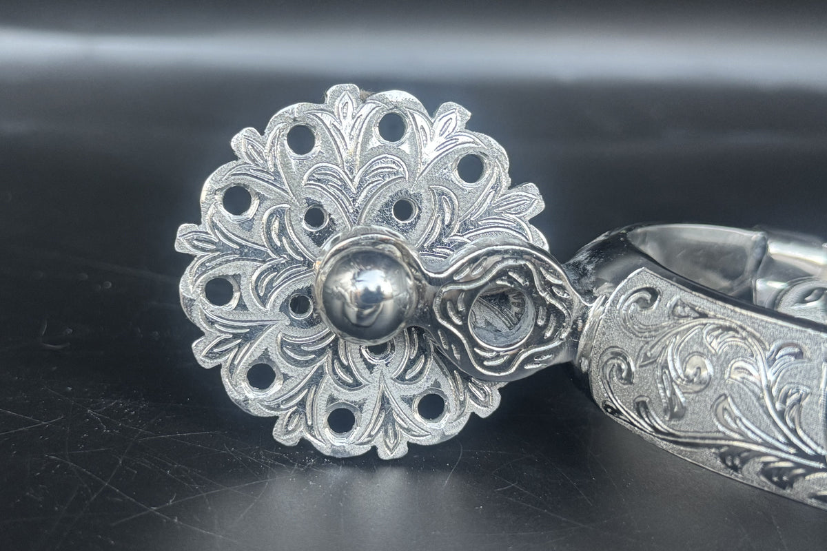 Handcrafted Mexican Charro Spurs - Stainless Steel | Espolón Real