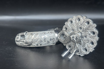 Handcrafted Mexican Charro Spurs - Stainless Steel | Espolón Real
