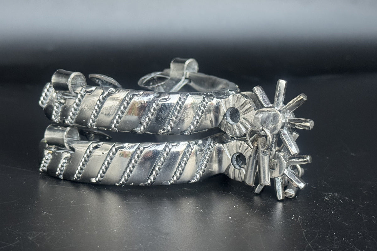 Handcrafted Mexican Charro Spurs - Stainless Steel | Lazo