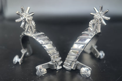 Handcrafted Mexican Charro Spurs - Stainless Steel | Lazo