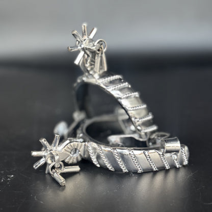 Handcrafted Mexican Charro Spurs - Stainless Steel | Lazo