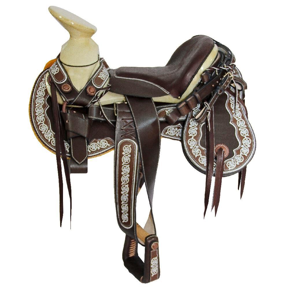 Mexican Horse Saddle - Montura Charra - Dark Brown